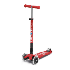 Scooter MAXI Micro Deluxe Foldable LED red