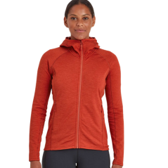 MONTANE W Protium Hoodie saffron red - kapucnis pulóver