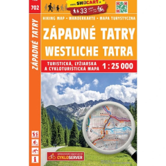 Mapa SHOCart: Západné Tatry 1:25 000