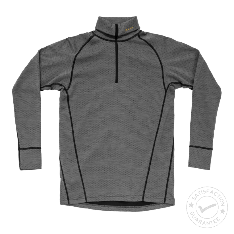 Bluză de corp DEVOLD Duo Active Merino 205 Zip Neck castlerock - Mărimea: XL