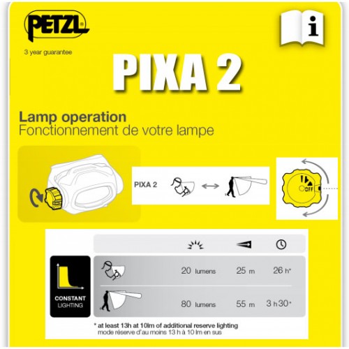 Headlamp PETZL Pixa 2 black