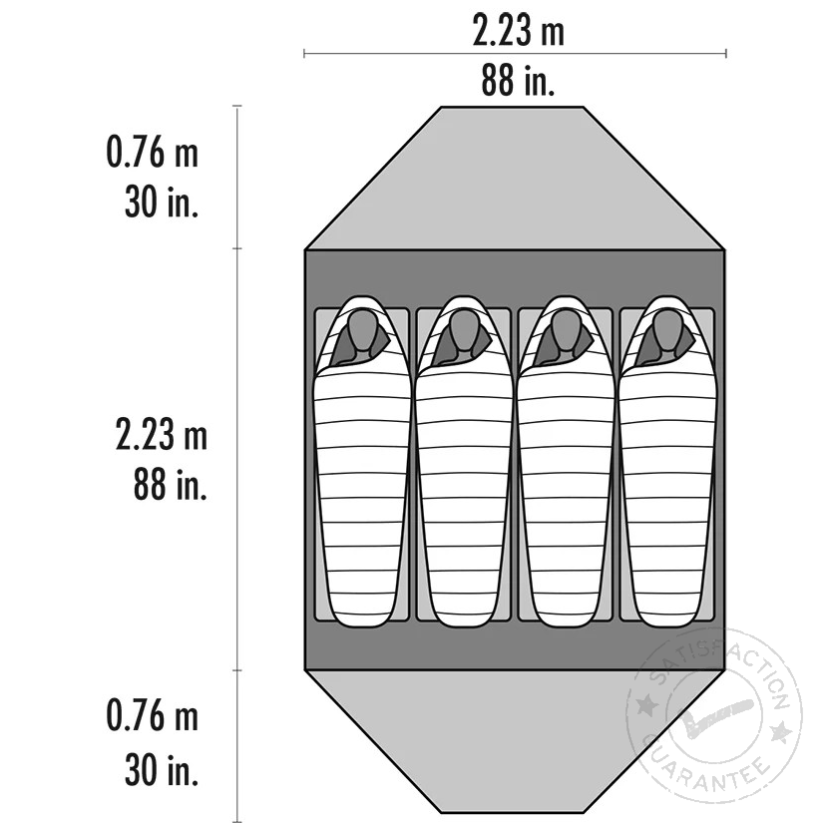Cort turistic MSR Elixir 4 green