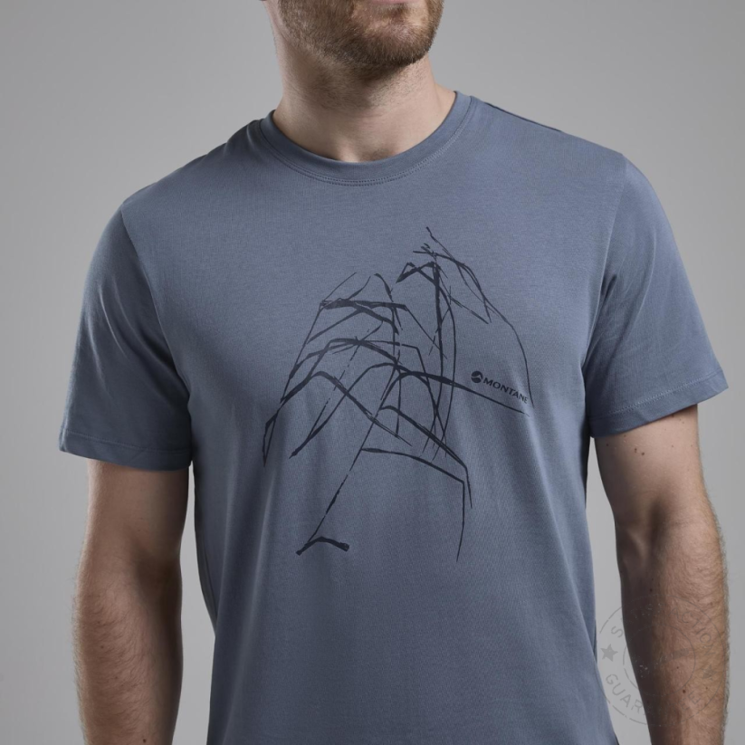 Montane Abstract Mountain T-Shirt stone blue - T-shirt