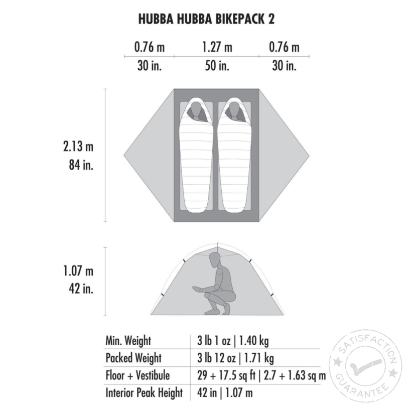 Cort ultraușor MSR HUBBA HUBBA Bikepack 2