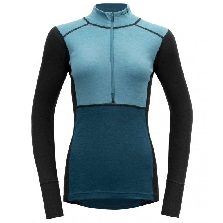 DEVOLD Lauparen Merino 190 Zip Neck Woman moon/ink/flood