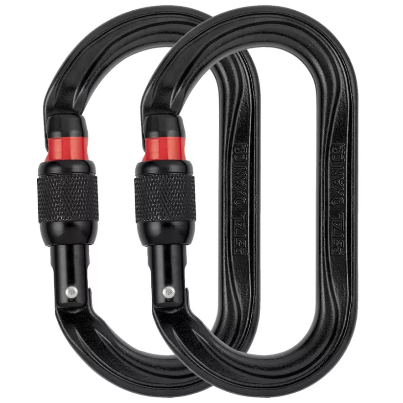 Moschettone PETZL Oxan Screw-Lock 2-Pack negro