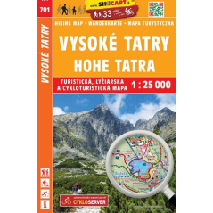 Mapa SHOCart: Vysoké Tatry 1:25 000