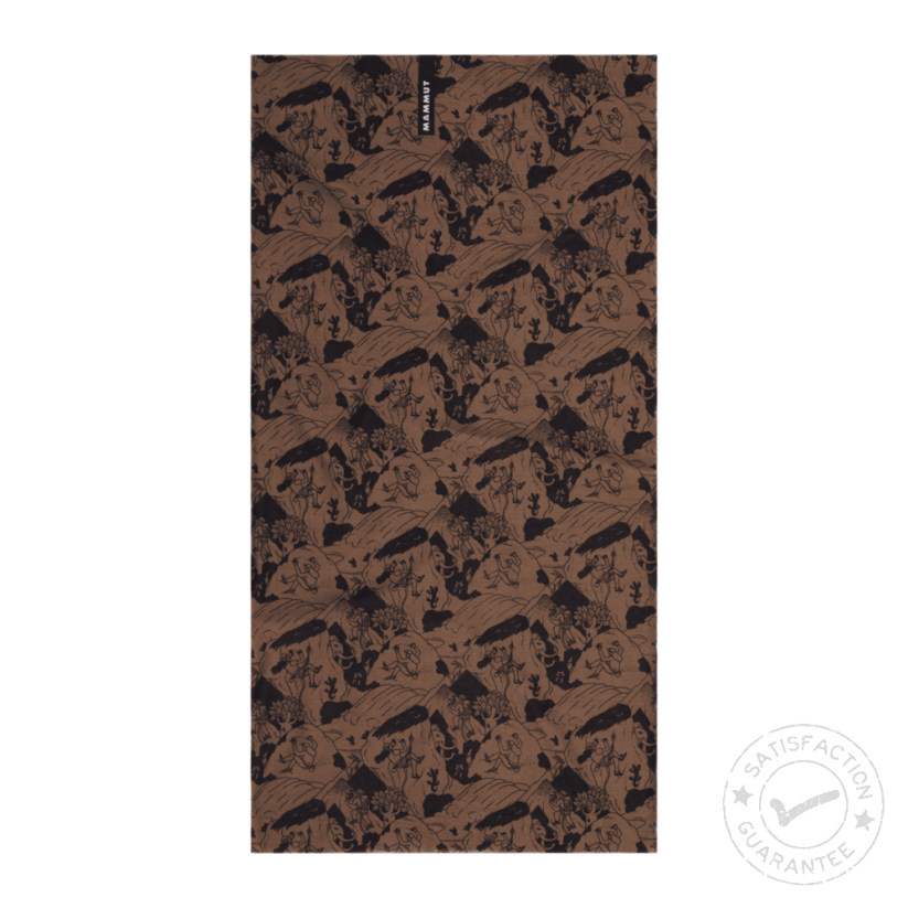 MAMMUT Neck Gaiter Climbing Scene dark sand-black