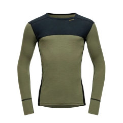 DEVOLD Lauparen Merino 190 Shirt Man ink/lichen/black - T-shirt