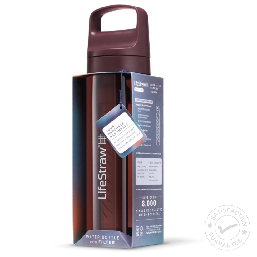 fľaša s filtrom LifeStraw GO 2.0/0.65 L Merlot