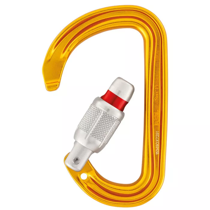 karabína PETZL Sm'D Screw Lock yellow