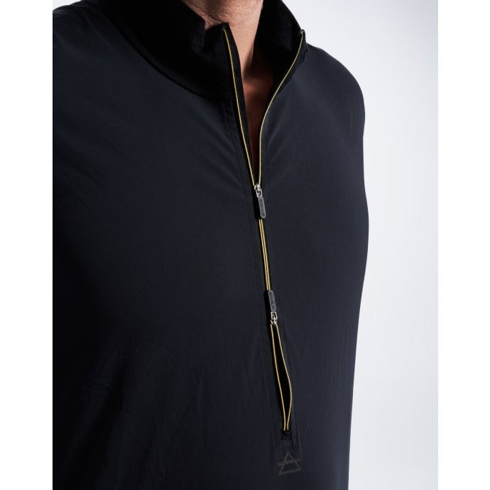DEVOLD Running Merino Cover Zip neck man caviar - Veľkosť: M