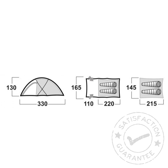 Cort ușor HUSKY Felen 2-3 red