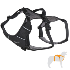 postroj pre psa Mountain Paws 3-Strap Dog Harness XL black