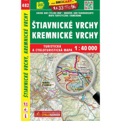 Mapa SHOCart: Štiavnické vrchy, Kremnické vrchy 1:40 000
