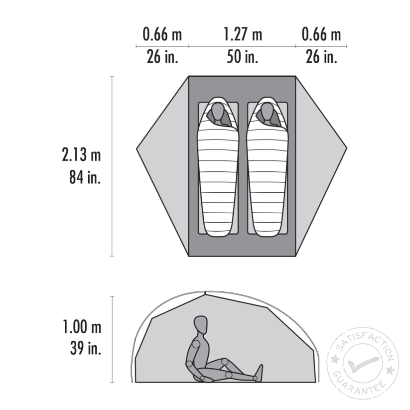 MSR FreeLite 2 ultralight tent green