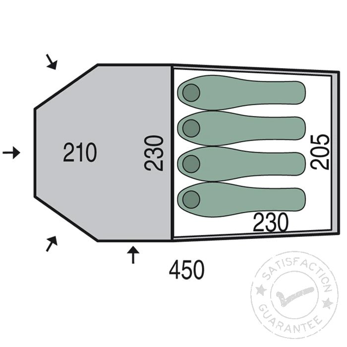 PINGUIN Storm 4 green - sátor