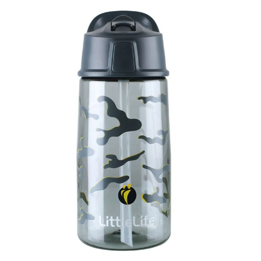 fľaša na vodu LittleLife Flip-Top Bottle camo