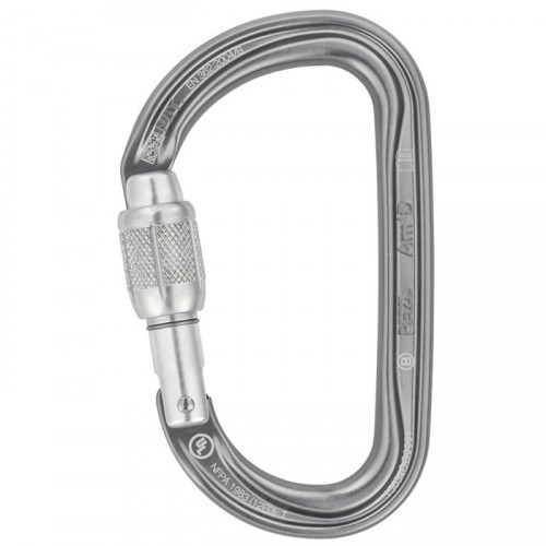 karabína PETZL Am'D Screw-Lock gray