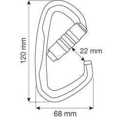 karabína CAMP Atlas 2Lock black