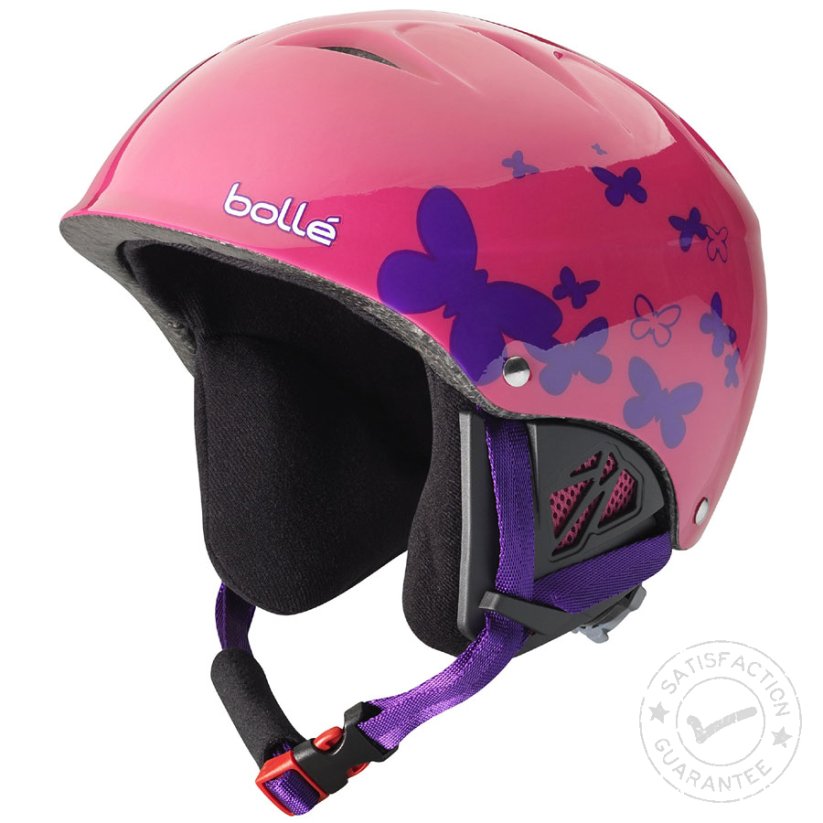 Kask BOLLÉ B-Kid shiny pink - butterfly (49-53 cm)