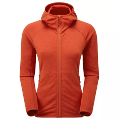 MONTANE W Protium Hoodie saffron red - kapuutsiga pusa