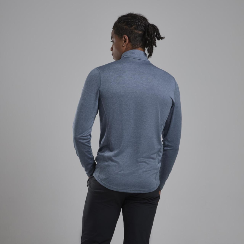 Montane Dart Zip Neck stone blue - Langarmshirt