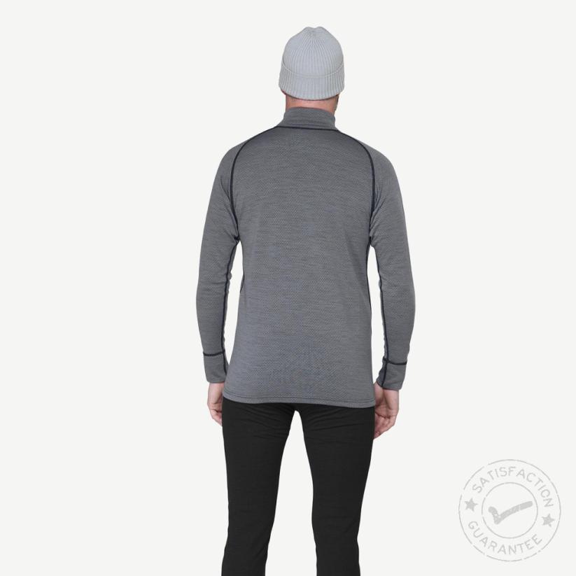 Bluză de corp DEVOLD Duo Active Merino 205 Zip Neck castlerock - Mărimea: XL