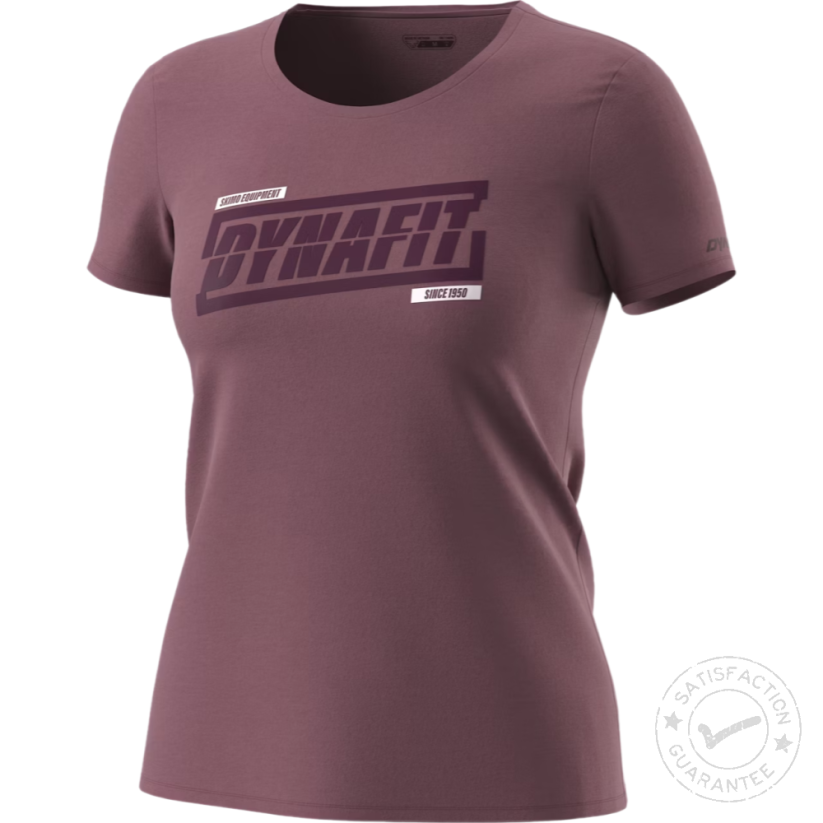Тениска DYNAFIT Graphic Co W S/S Tee dark rose