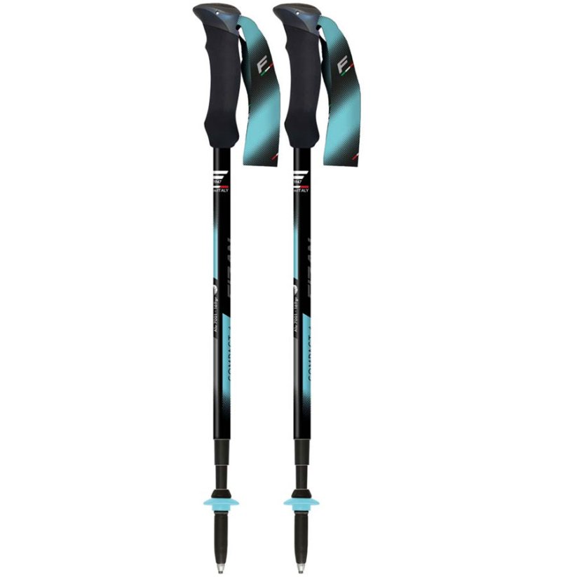 FIZAN Compact 4 Tech light blue - Trekkingstöcke
