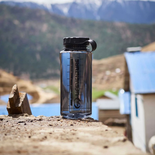 fľaša na vodu LIFEVENTURE Tritan Flask 1L charcoal