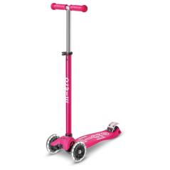 Scooter Micro MAXI Deluxe LED pink