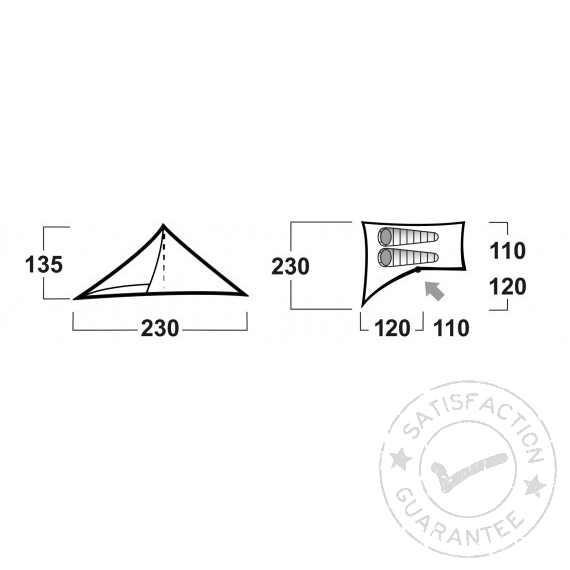 HUSKY Sawaj Trek 2 green - Tenda leggera
