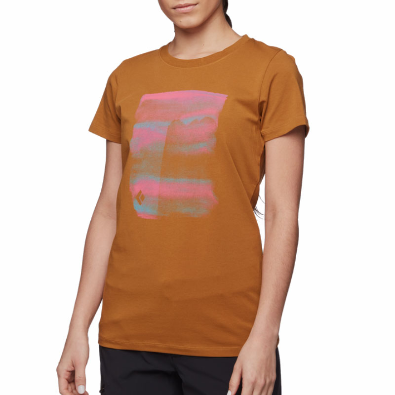 BLACK DIAMOND W Big Wall SS Tee bronzed - Veľkosť: XS