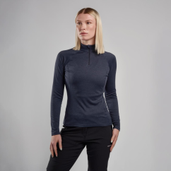 Montane Dart Zip Neck W eclipse blue - Langærmede trøje