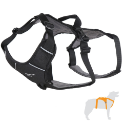 Mountain Paws 3-Strap Dog Harness L black - kutyahám