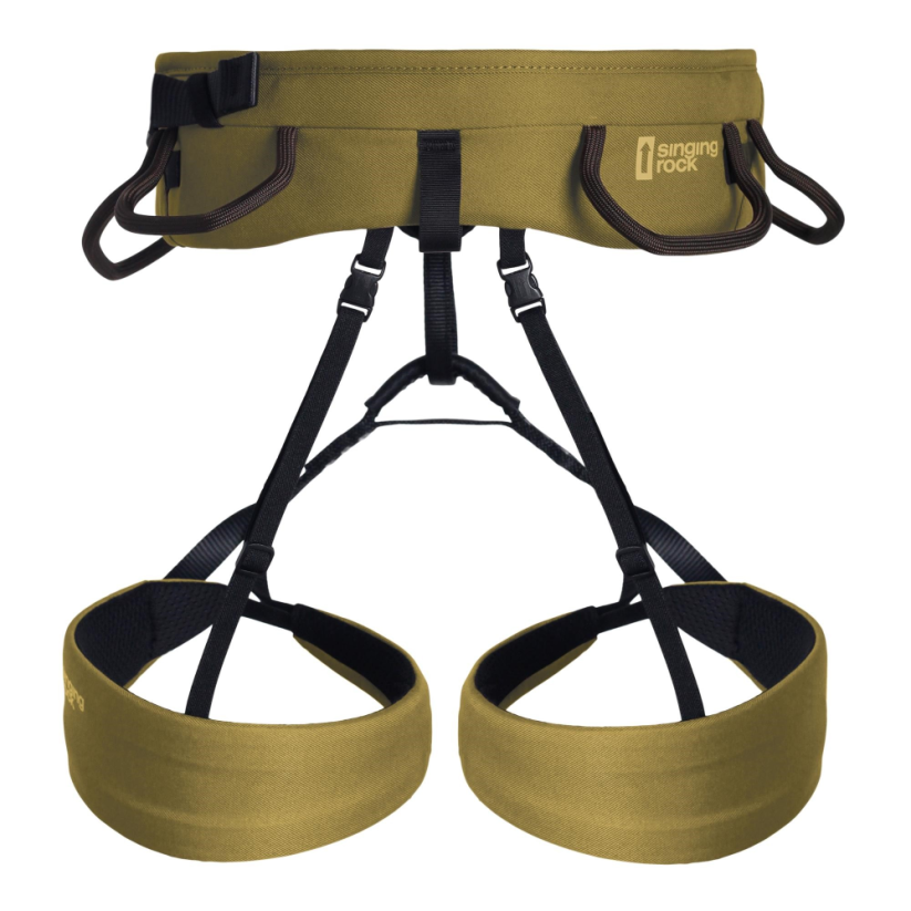 Arnés para escalada SINGING ROCK Onyx dull gold - Talla de arnés: S