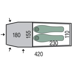Tent PINGUIN Storm 2 green