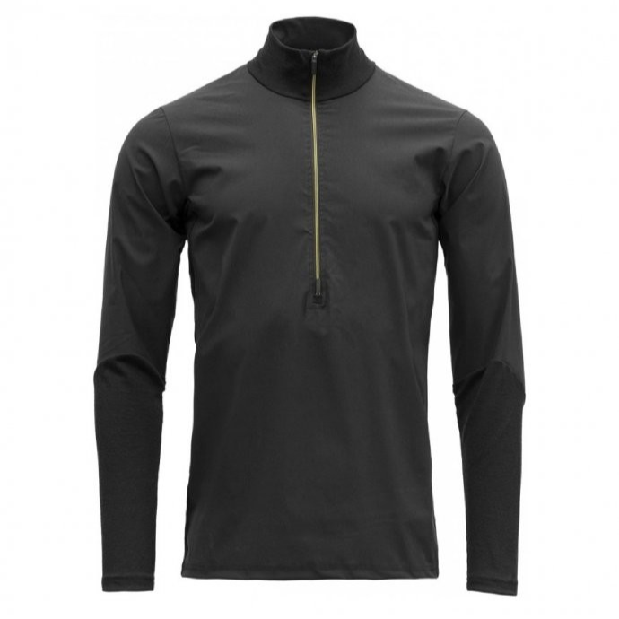 DEVOLD Running Merino Cover Zip neck man caviar - Veľkosť: M