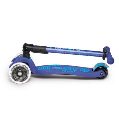 Scooter MAXI Micro Deluxe Foldable LED navy blue