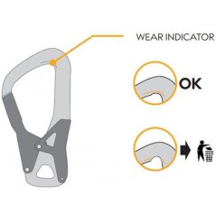 SINGING ROCK Palm grau - Klettersteigkarabiner