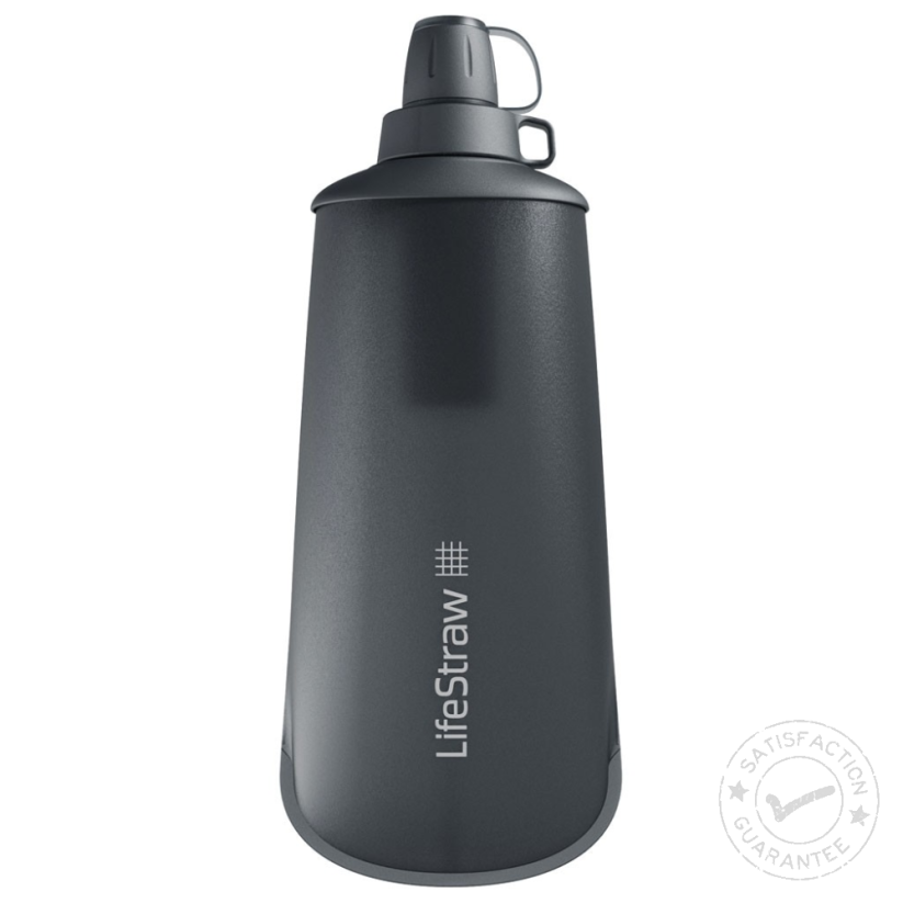 Бутилка с филтър LifeStraw Collapsible Bottle 1L dark mountain grey
