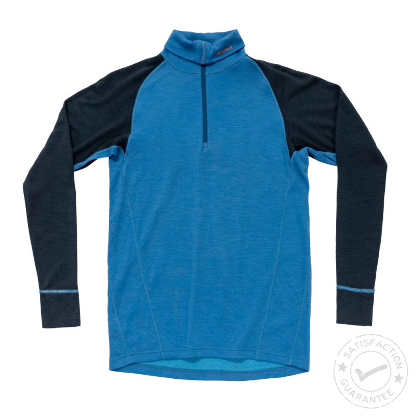 DEVOLD Duo Active Merino 205 Zip Neck blue/ink  - Ondergoed