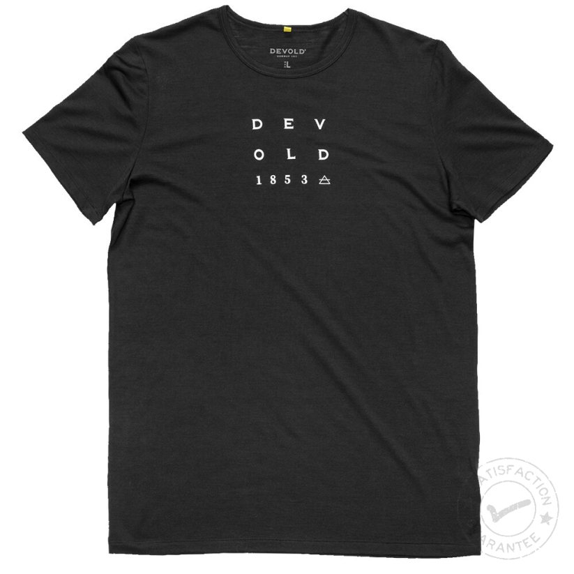 DEVOLD Active 1853 Tee Man black - T-särk