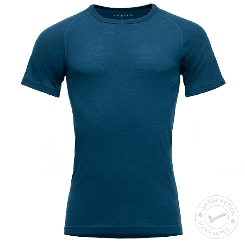 DEVOLD Lauparen Merino 190 Base Tee Man flood - póló