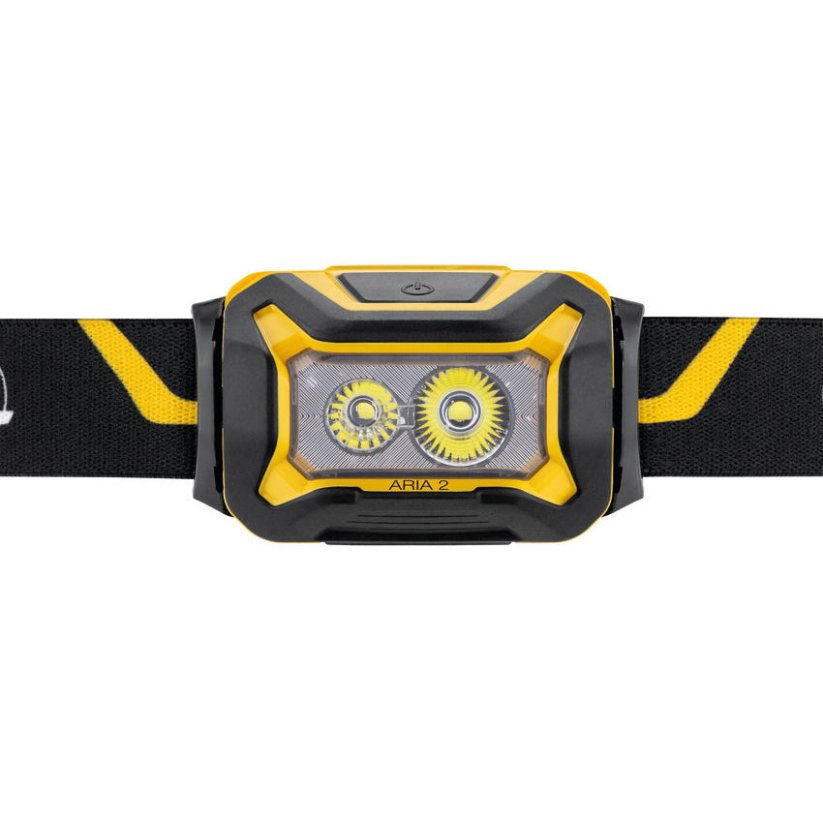 PETZL Aria 2 black/yellow - Linterna frontal
