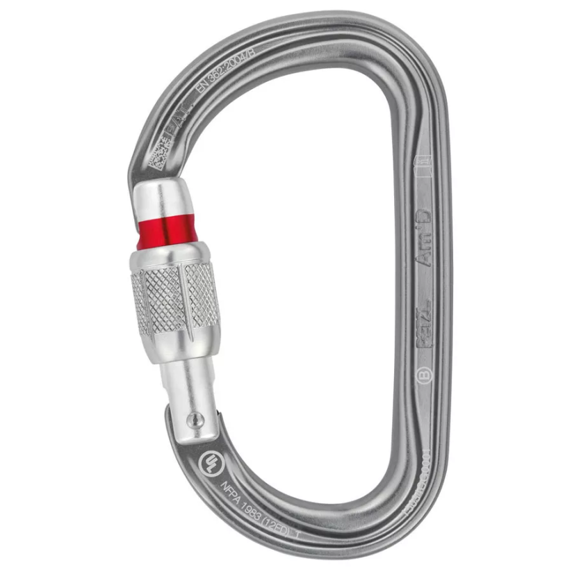 karabína PETZL Am'D Screw-Lock gray