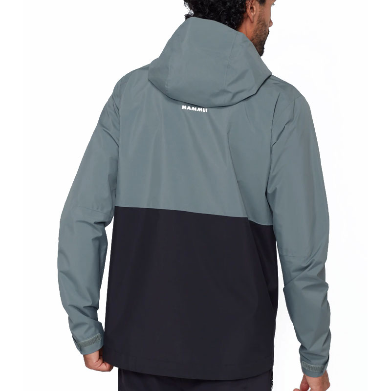 bunda MAMMUT Linard light HS Hooded black/strata - Veľkosť: M