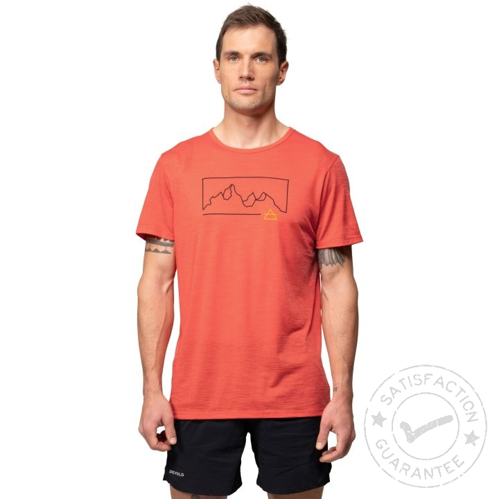 DEVOLD Active Outline Tee Man cayenne - T-särk