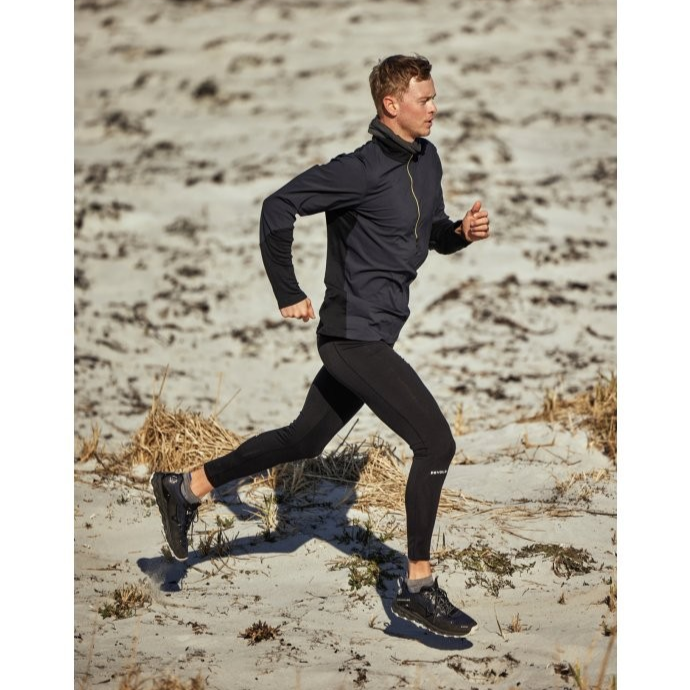DEVOLD Running Merino Cover Zip neck man caviar - Veľkosť: M